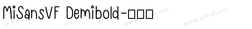 MiSansVF Demibold字体转换